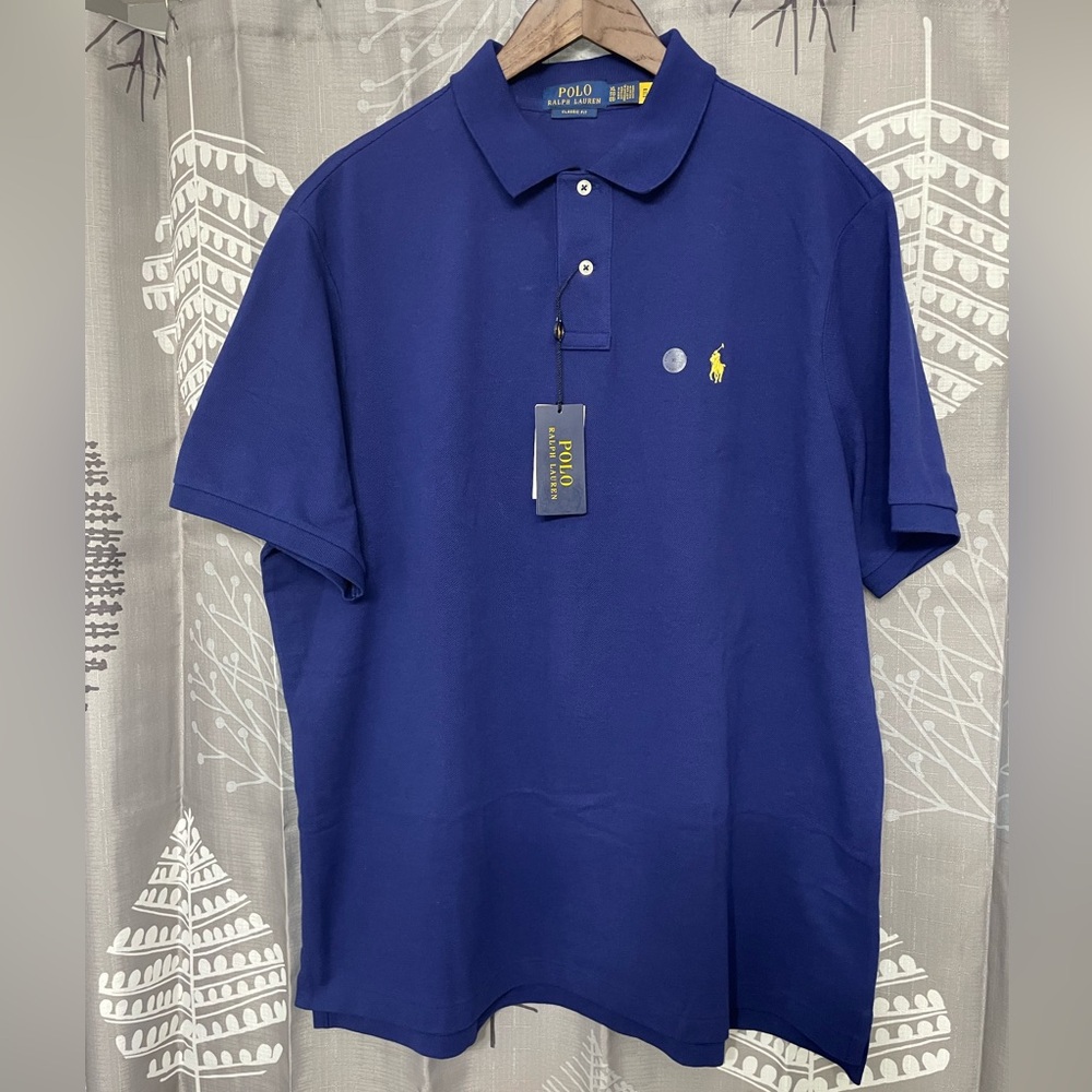 NWT• Polo Ralph Lauren Classic Fit Iconic Mesh Polo Shirt. “Fall Royal”, XL, 2XL - Picture 6 of 16